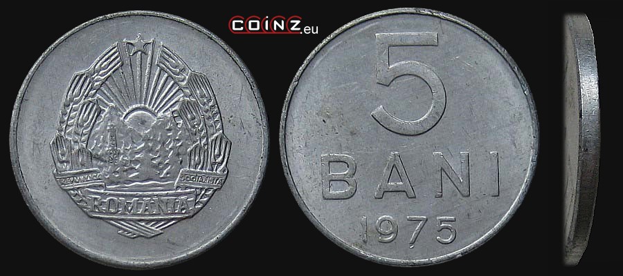 5 bani 1975 - monety Rumunii