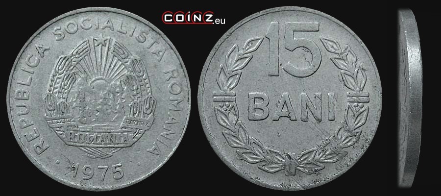 15 bani 1975 - monety Rumunii