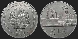Monety Rumunii - 3 leje 1966