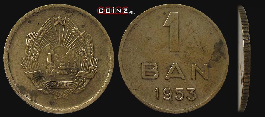 1 ban 1953-1954 - monety Rumunii