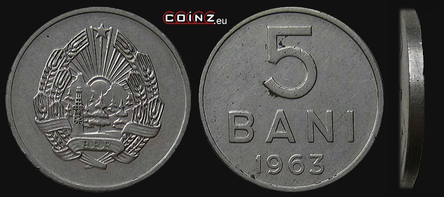 5 bani 1963 - monety Rumunii