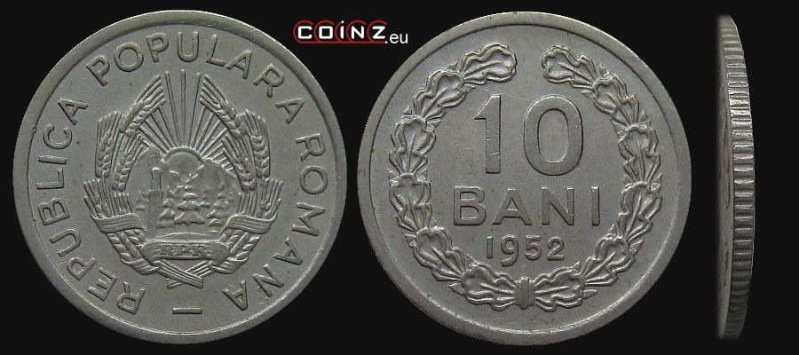 10 bani 1952 - monety Rumunii