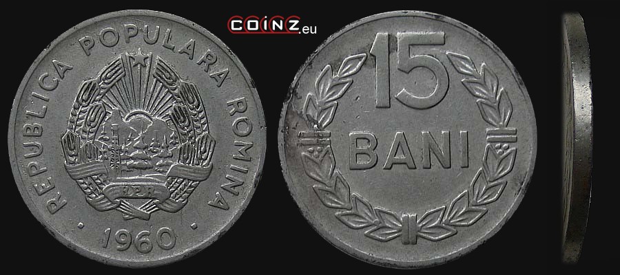 15 bani 1960 - monety Rumunii