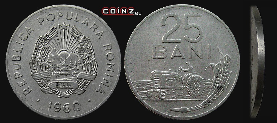 25 bani 1960 - monety Rumunii