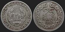 Monety Rumunii - 25 bani 1952