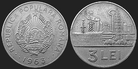 Monety Rumunii - 3 leje 1963