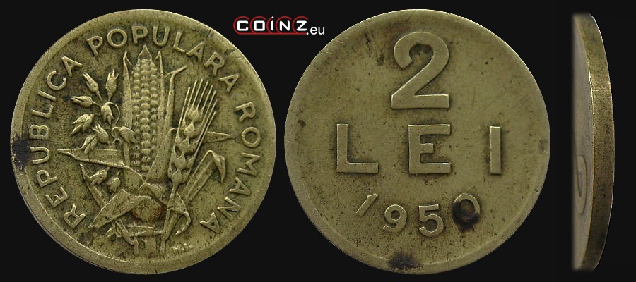 2 leje 1950-1951 - monety Rumunii