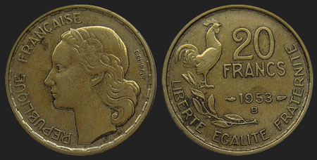 20 franków francuskich