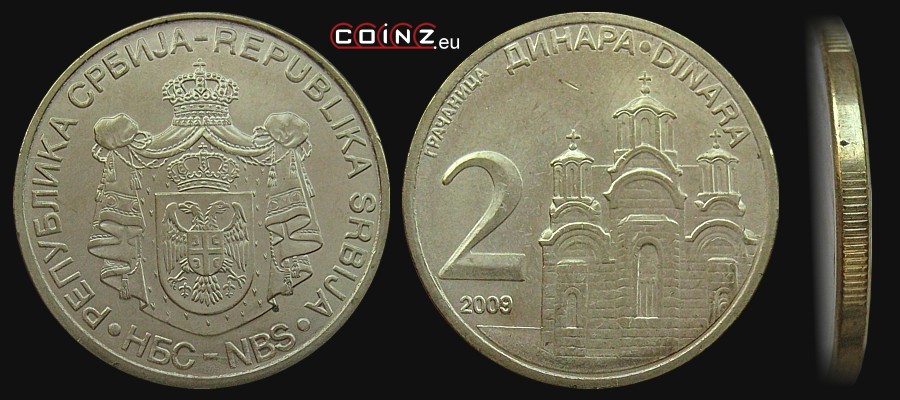 2 dinary 2009-2010 - monety Serbii