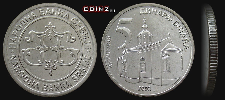 5 dinarów 2003 - monety Serbii