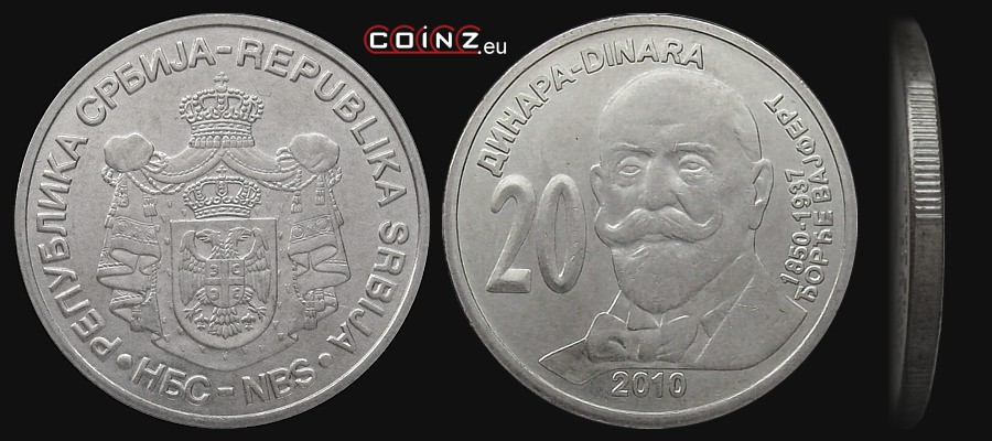 20 dinarów 2010 Georg Weifert - monety Serbii