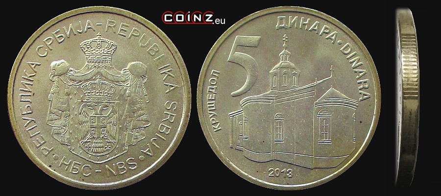 5 dinarów od 2013 - monety Serbii