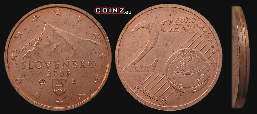 2 euro centy od 2009 - monety Słowacji