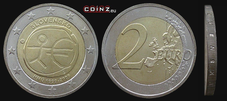 2 euro 2009 Unia Gospodarcza - monety Słowacji