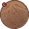5 euro centów od 2009 - układ awersu do rewersu