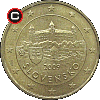 10 euro cent from 2009 - obverse to reverse alignment