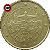 50 euro centów od 2009 - układ awersu do rewersu