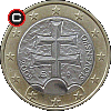 1 euro od 2009 - układ awersu do rewersu