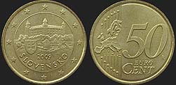 Monety Słowacji - 50 euro centów od 2009