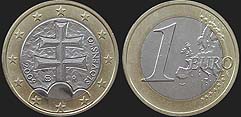 Monety Słowacji - 1 euro od 2009