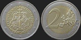 Slovak coins - 2 euro 2013 - Mission of Cyril and Methodius