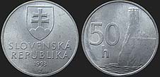 Monety Słowacji - 50 halerzy 1993-1995