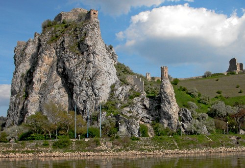 Devin castle at Morava and Danube rivers