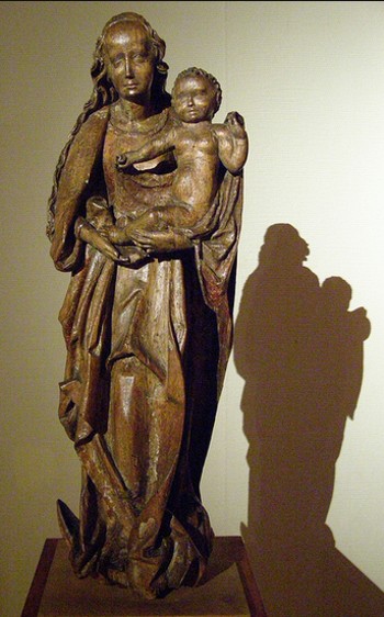 Sculpture of Madonna and Child on a crescent from 1490