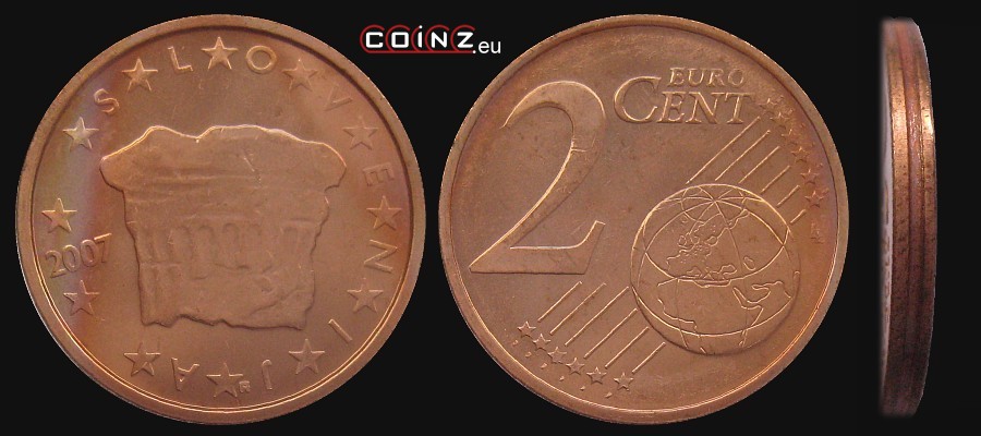 2 euro centy od 2007 - monety Słowenii