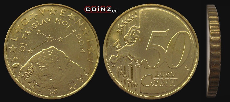 50 euro centów od 2007 - monety Słowenii
