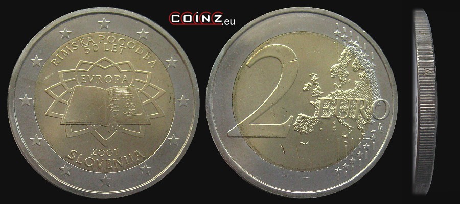2 euro 2007 - 50 Rocznica Traktatów Rzymskich - monety Słowenii