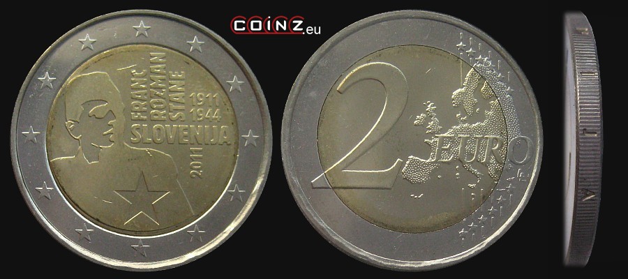 2 euro 2011 Franc Rozman - monety Słowenii