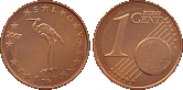 Monety Słowenii - 1 euro cent od 2007