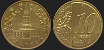 Monety Słowenii - 10 euro centów od 2007