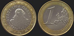 Monety Słowenii - 1 euro od 2007