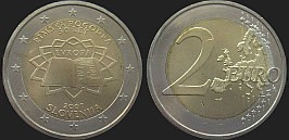 Monety Słowenii - 2 euro 2007 50 Rocznica Traktatów Rzymskich