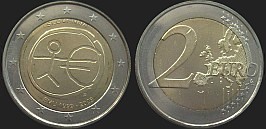 Monety Słowenii - 2 euro 2009 10 Rocznica Unii Gospodarczej i Walutowej