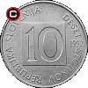 10 stotin 1992-1993 - układ awersu do rewersu