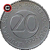 20 tolarów 2003-2006 - układ awersu do rewersu