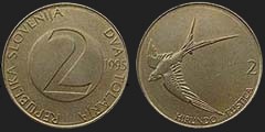 Monety Słowenii - 2 tolary 1992-2004