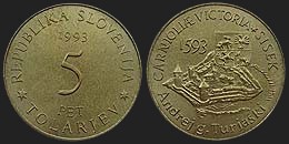 Monety Słowenii - 5 tolarów 1993 - Bitwa pod Sziszakiem
