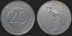 Monety Słowenii - 20 tolarów 2003-2006