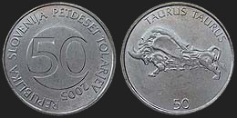 Monety Słowenii - 50 tolarów 2003-2005