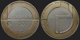 Monety Słowenii - 500 tolarów 2003 - Rok Osób Niepełnosprawnych