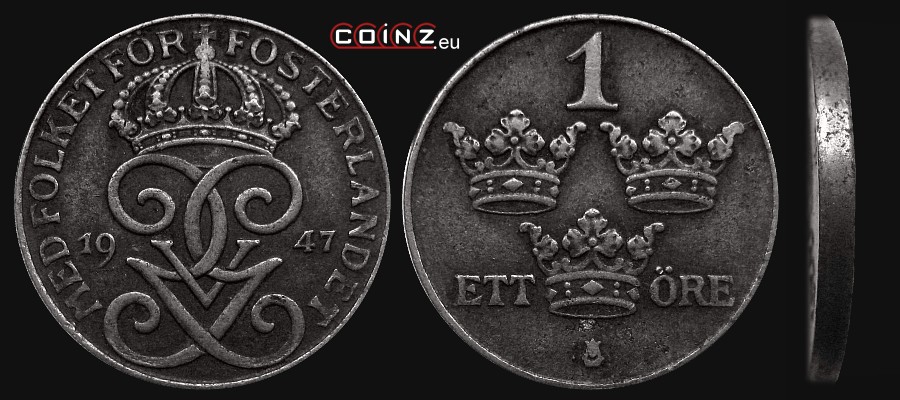 1 ore 1942-1950 - monety Szwecji