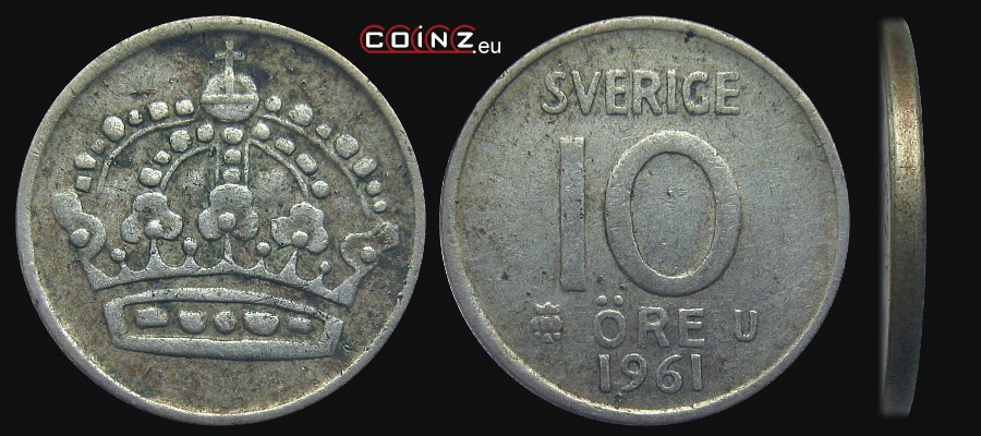 10 ore 1952-1962 - monety Szwecji