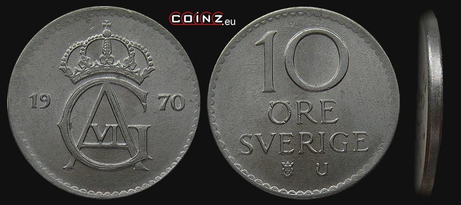 10 ore 1962-1973 - monety Szwecji