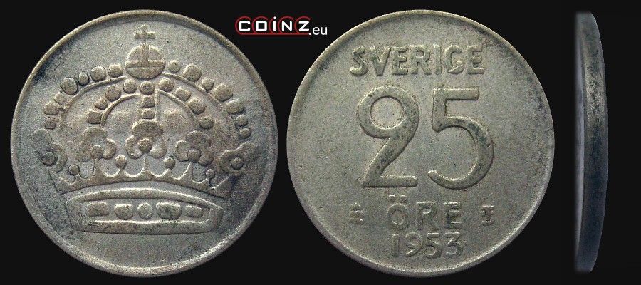 25 ore 1952-1961 - monety Szwecji