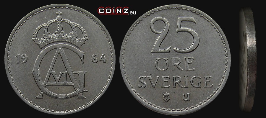 25 ore 1962-1973 - monety Szwecji