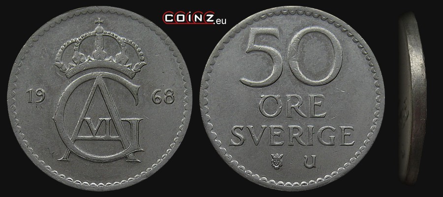 50 ore 1962-1973 - monety Szwecji